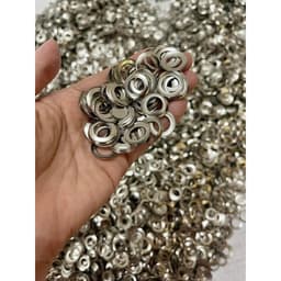 Khoen ore mắt cáo Khuy luồn oze Khuy đột bạt,khoen bạt Size 8mm, 10mm,12mm,14mm Bằng sắt xi Bịch 1kg Có long đền 6