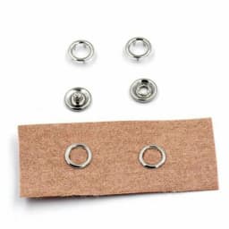 Cúc sắt vành Cúc áo em bé Nút 5 chấu Nút bấm 4 thành phần Hợp kim không gỉ Màu bạc Size 9mm/11mm 5