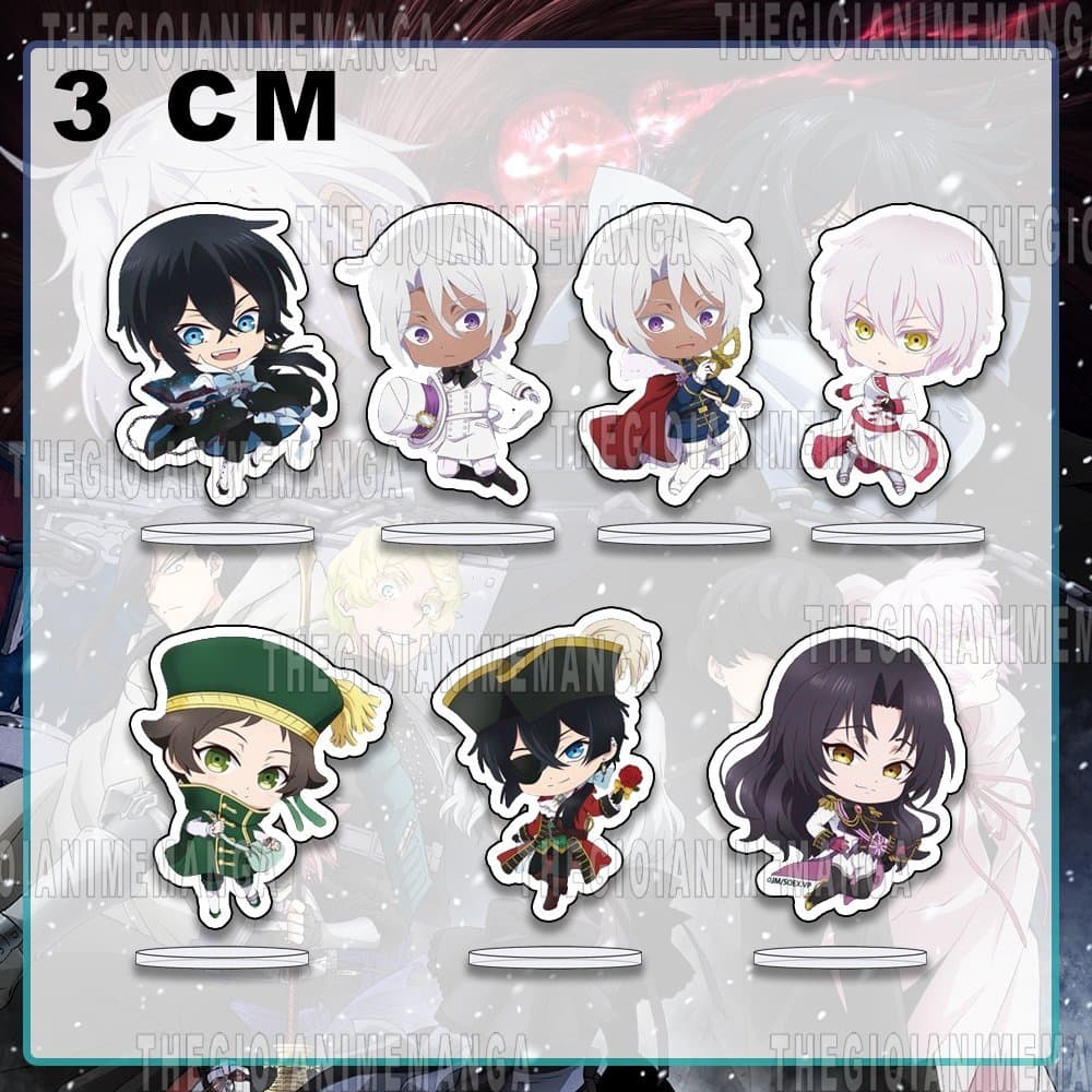 (mua 1 tặng 1) (3cm) Mô hình Standee VANITAS ver CẦM ĐỒ tượng mica acrylic anime chibi trưng bày
