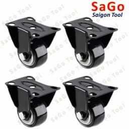 Bánh xe đẩy loại cố định 40mm 50mm, bánh xe đẩy hàng chịu tải nhẹ 2