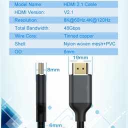 Cáp HDMI chuẩn 1.4/2.0/2.1 – Hỗ trợ 8K@60Hz, 4K@120Hz, Full HD 2