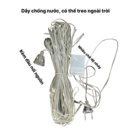 Đèn rèm Mành Mưa 3M*2M thả 10 Sợi hiệu ứng thác nước mưa rơi 5