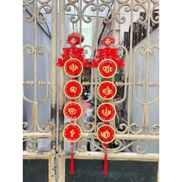 1 Đôi 24x113cm trang trí tết Câu Đối Liễng Treo Chúc Mưng Năm Mơi phụ kiện decor trang trí tết 2
