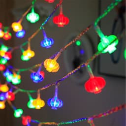 Đèn Led hình Đèn Lồng 8 khía dài 10M nhiều chế độ nhấp nháy treo cây trang trí Tết 7