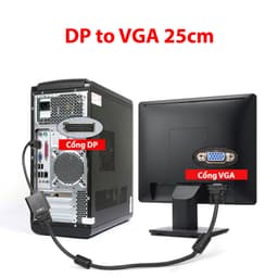 Cáp DP to VGA chất lượng cao – Hỗ trợ 1920x1080P cho màn hình, máy chiếu 4