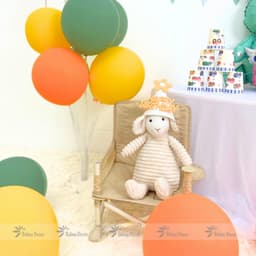 Set bóng trang trí sinh nhật tone màu xanh vàng đáng yêu dành cho bé trai và bé gái HQ22 5