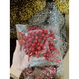 5 Cành sung nhũ trang trí oản tài lộc , trang trí noel giỏ quà tết, trang trí noel 3