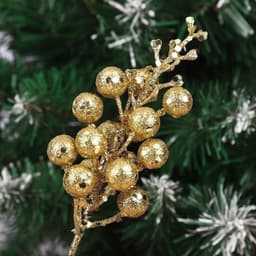 5 Cành sung nhũ trang trí oản tài lộc , trang trí noel giỏ quà tết, trang trí noel 2