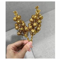 5 Cành sung nhũ trang trí oản tài lộc , trang trí noel giỏ quà tết, trang trí noel 5