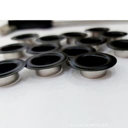 Khoen ore mắt cáo 14mm Chân cao 7mm Bằng thau không gỉ Khoen bọc sơn đen nhám Phụ liệu may mặc túi xách, balo, bạt ô tô 2