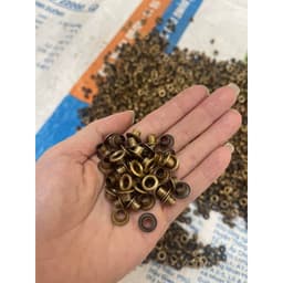 Khoen ore mắt cáo 5mm Bằng sắt xi màu ĐỒNG (Không long đền) Ô rê 5mm Sắt Chuyên dùng đóng túi giấy, thẻ tag, bạt 4