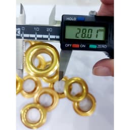 Khoen ore 14mm Chân Cao 9mm Khuy mắt cáo đóng bạt ô tô, bạt xe tải, bạt phủ Bằng sắt MÀU VÀNG ĐỒNG Có long đền 5