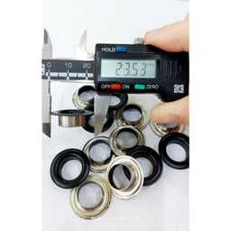 Khoen ore mắt cáo 14mm Chân cao 7mm Bằng thau không gỉ Khoen bọc sơn đen nhám Phụ liệu may mặc túi xách, balo, bạt ô tô 7