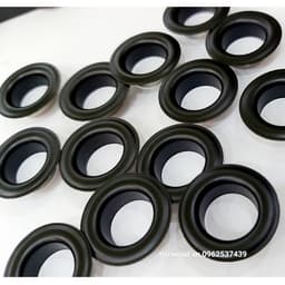 Khoen ore mắt cáo 14mm Chân cao 7mm Bằng thau không gỉ Khoen bọc sơn đen nhám Phụ liệu may mặc túi xách, balo, bạt ô tô 1