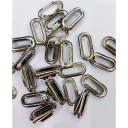 Khoen ore oval 20mm x 6mm Khoen khuy bằng SẮT Màu bạc Mắt cáo oval Làm thủ công, nón, balo, túi xách, tạp dề 3