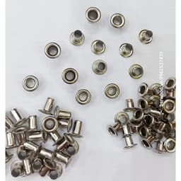 Khoen ore mắt cáo 5mm Chân cao 10mm Khuy luồn oze Khuy đột bạt,khoen bạt  Bằng sắt xi Màu bạc Có long đền 4