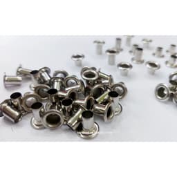 Khoen ore mắt cáo 5mm Chân cao 10mm Khuy luồn oze Khuy đột bạt,khoen bạt  Bằng sắt xi Màu bạc Có long đền 3