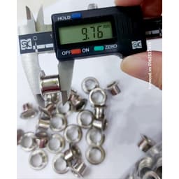 Khoen ore mắt cáo 10mm Chân cao 10mm Khuy luồn oze Khuy đột bạt,khoen bạt Bằng sắt xi Màu bạc Có long đền 2