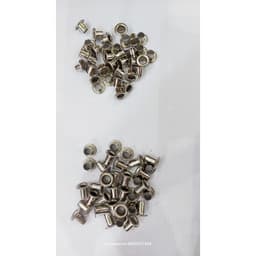 Khoen ore mắt cáo 5mm Chân cao 10mm Khuy luồn oze Khuy đột bạt,khoen bạt  Bằng sắt xi Màu bạc Có long đền 5