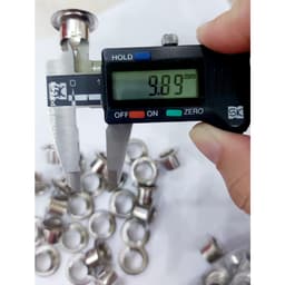 Khoen ore mắt cáo 10mm Chân cao 10mm Khuy luồn oze Khuy đột bạt,khoen bạt Bằng sắt xi Màu bạc Có long đền 3