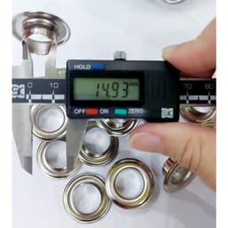Khoen bạt khoen ore 15mm Chân cao 9mm Khuy mắt cáo đóng bạt 15ly Bằng sắt Màu bạc Có long đền 2