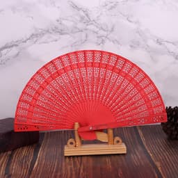 Quạt gỗ, Quạt cổ trang gỗ thơm 7
