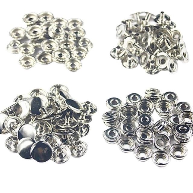 Nút bấm 4 thành phần (nút chén) Nút bấm SẮT Size 15mm Dùng làm đồ thủ công