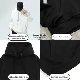 Áo Hoodie ChromHearts chất nỉ bông Hàn cao cấp dáng rộng cho nam nữ [A194] 6