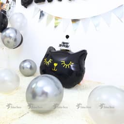 Set bóng trang trí sinh nhật mèo đen đáng yêu danh cho bé tuổi mèo KIT04 7