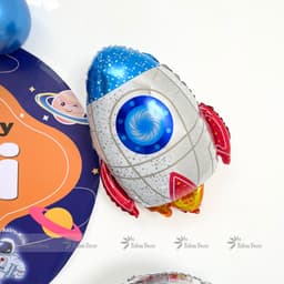 Set bóng trang trí sinh nhật chủ đề phi hành gia tone xanh dương đáng yêu dành cho bé PHG07 3