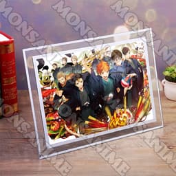 (Kèm ảnh) Khung kính in hình HAIKYUU!! quà tặng anime chibi trang trí để bàn 2 size 9