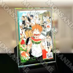 (Kèm ảnh) Khung kính in hình HAIKYUU!! quà tặng anime chibi trang trí để bàn 2 size 3
