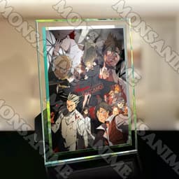 (Kèm ảnh) Khung kính in hình HAIKYUU!! quà tặng anime chibi trang trí để bàn 2 size 4