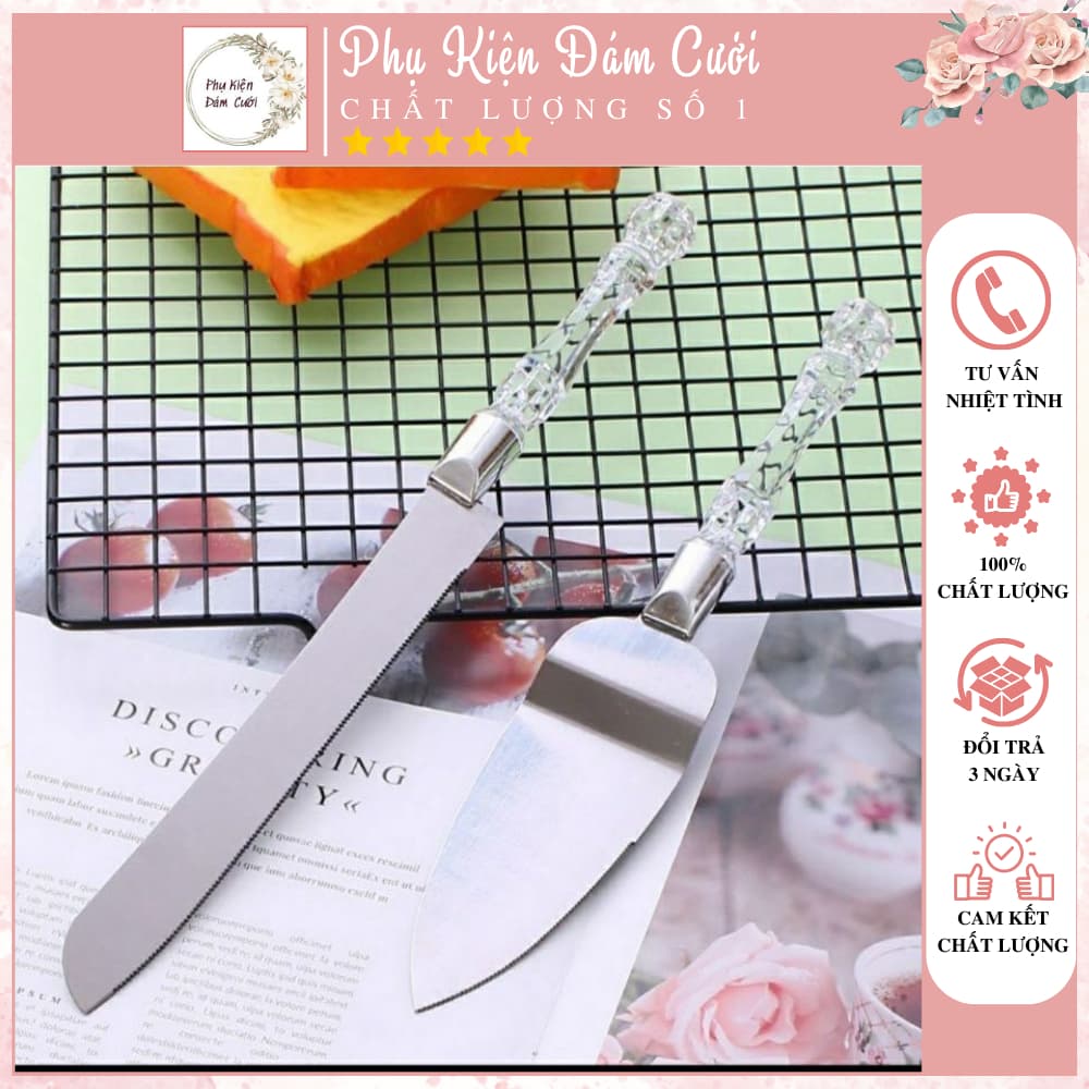 set dao cắt bánh sinh nhật, bánh cưới