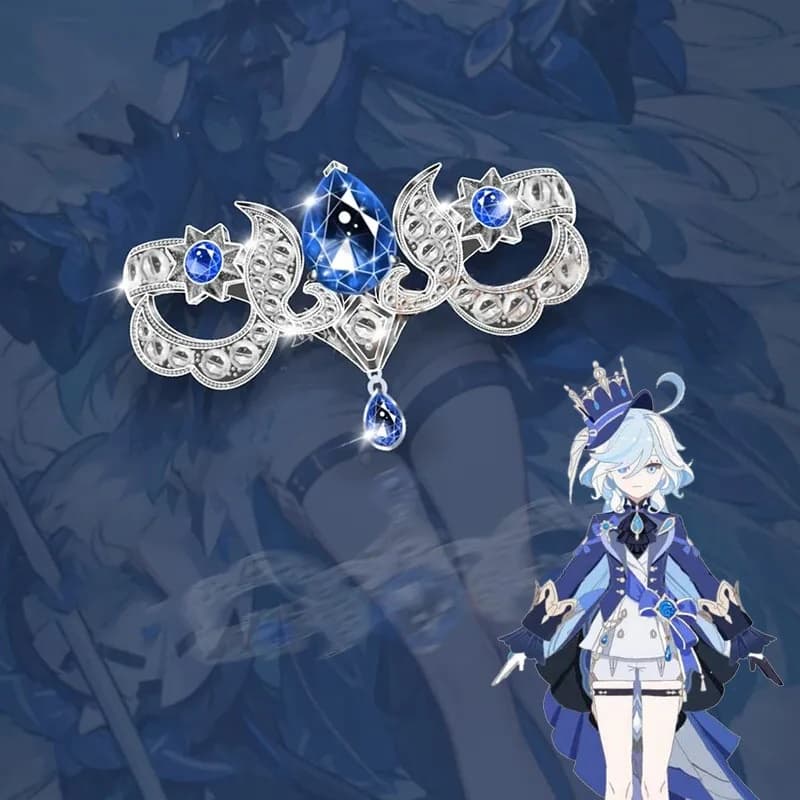 Nhẫn treo hạt Hóa Trang fontaine Foncalors Nhân Vật game genshin Impact nhẫn đôi Có Thể Điều Chỉnh Kích Cỡ anime manga