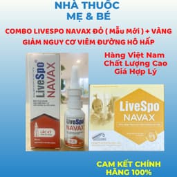 [ Chính Hãng ]Livespo Navax Hộp Vàng 5 Ống Dự Phòng Giúp Giảm Nguy Cơ Viêm Đường Tai, Mũi, Họng 5