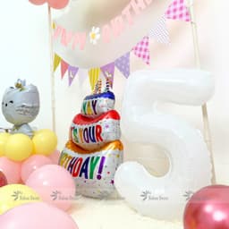 Set bóng trang trí xinh nhần tone hồng Hàn Quốc đáng yêu dành cho bé gái KV01 8