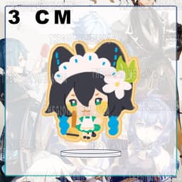 (mua 1 tặng 1) (3CM) Mô hình nhân vật GENSHIN IMPACT ver TAI MÈO ĐEO BỜM game anime chibi standee mica acrylic 9