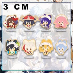 (mua 1 tặng 1) (3CM) Mô hình nhân vật GENSHIN IMPACT ver TAI MÈO ĐEO BỜM game anime chibi standee mica acrylic 1