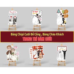 Bảng Chipi Cưới Để Cổng, Bảng Chào Khách, Bảng Welcome Trang Trí Đám Cưới 1