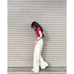 Quần jeans ống rộng line form to siêu hách dáng, quần bò ống rộng trắng có bigsize 3
