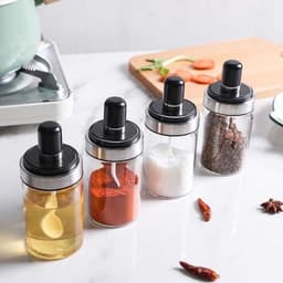 Lọ Thủy Tinh Đựng Gia Vị Kèm Muỗng 250ml 5