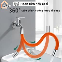 Ống nối vòi nước linh hoạt xoay 360 theo mọi hướng, nước chảy thành dòng, vòi nước dài 20/30/50cm tặng kèm nối đa năng 2