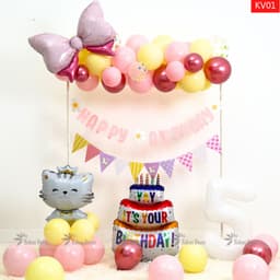Set bóng trang trí sinh nhật có khung dễ thương dễ làm dành cho bé 2