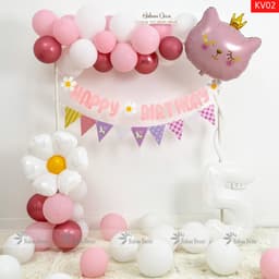 Set bóng trang trí sinh nhật có khung dễ thương dễ làm dành cho bé 3
