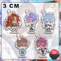 ((mua 1 tặng 1)) (mini 3cm) Mô hình standee in hình NU CARNIVAL anime chibi mica trong acrylic trang trí 1