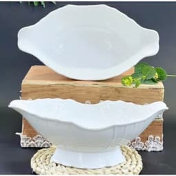 Bát Thuyền Đựng Gà Cúng Bằng Sứ Bát Tràng 31cm, Bát Thả Gà Nguyên Con Có Chân Đế, Dùng Thắp Hương Cúng Gia Tiên Lễ Tết 1