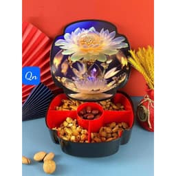 Khay đựng mứt tết, bánh kẹo hoa quả tết hình cánh nơ 3
