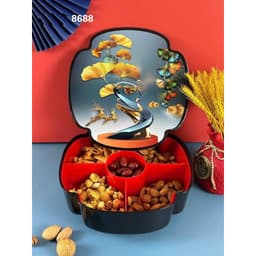 Khay đựng mứt tết, bánh kẹo hoa quả tết hình cánh nơ 5