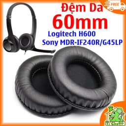 [1 Cặp] Đệm Da Mút Bọc Tai Nghe Tròn 60 mm 6 cm Headphones Chụp tai 6cm 60mm Dày 2cm 1